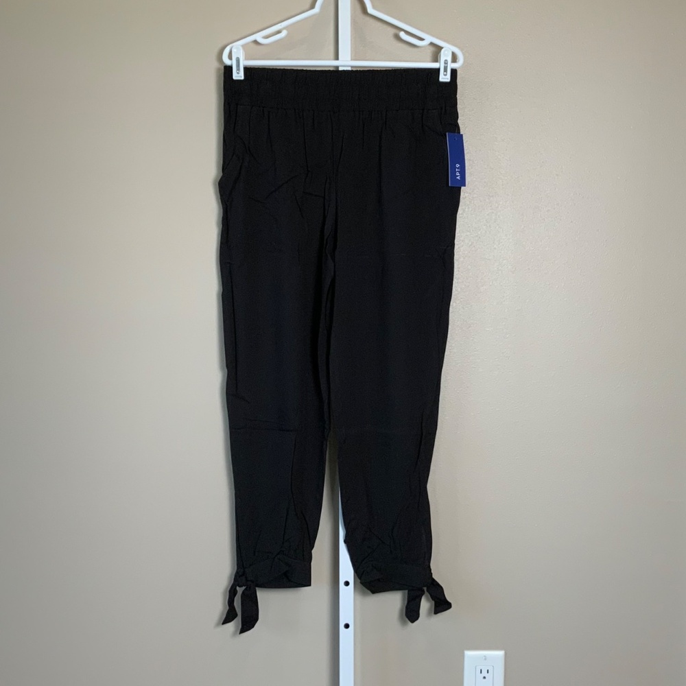 Apt. 9® Side Slit Challis Ankle Tie Pants - Picture 4 of 16